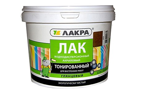 лак Лакра в/д тонированный бесцветный 2,5кг