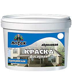 краска ЛАТЕК фасадная супербелая 14кг 