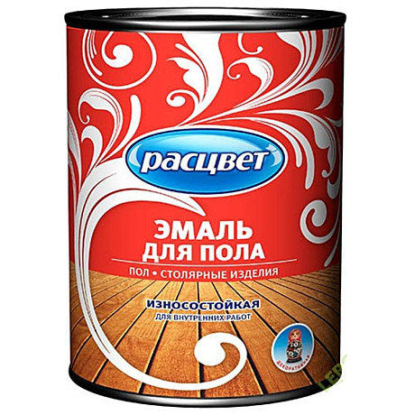 Эмаль для пола Расцвет желто-коричневая, 1,9 кг