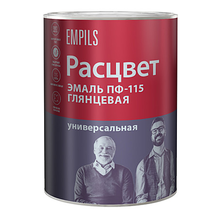 Эмаль Расцвет ПФ-115 универсальная шоколадная, 0,9 кг