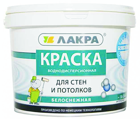 краска в/д для стен и потолков Белоснежная 3кг. Л-С