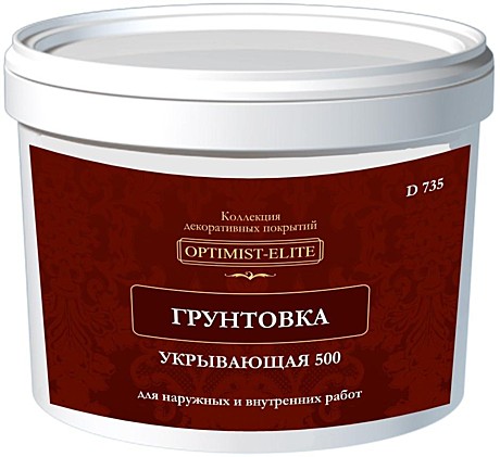 грунтовка ОПТИМИСТ 3,5 кг укрывающая белая (М-500)