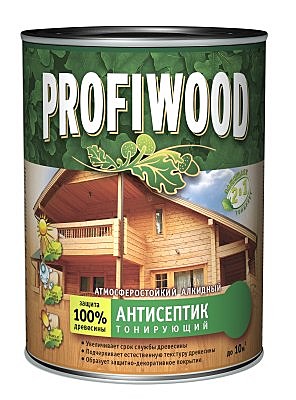 антисептик PROFIWOOD тонирующий алкидный бесцветный 0,7 кг.
