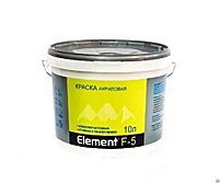краска водно-дисперсионная Element F-5 фасадная акриловая атмосферостойкая 10 л