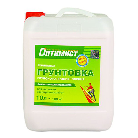 грунтовка ОПТИМИСТ глубокого проникновения, 10,0л  