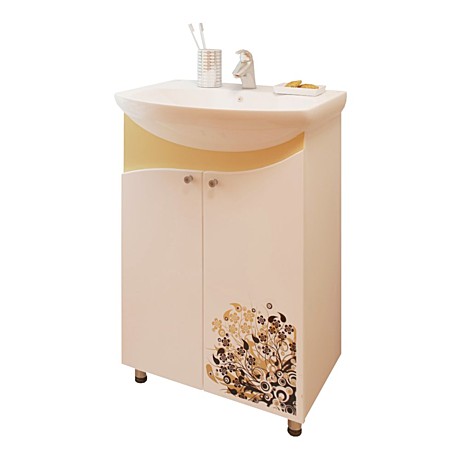тумба Eva Gold  Spring 55 №2 бежевая  (под умывальник Элеганс 55)